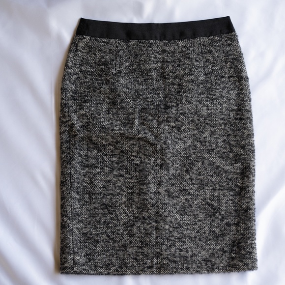 Boden Gray Tweed Alpaca Wool Pencil Skirt 2P Grey - Picture 2 of 8